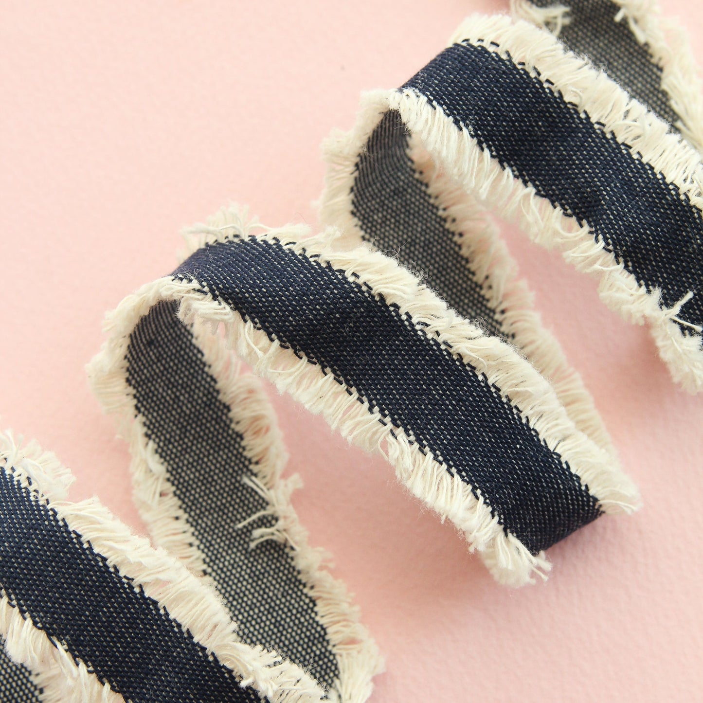 Denim Ribbon Trim with stamens  1.10inch (2.8cm) x 2/5/10Yards