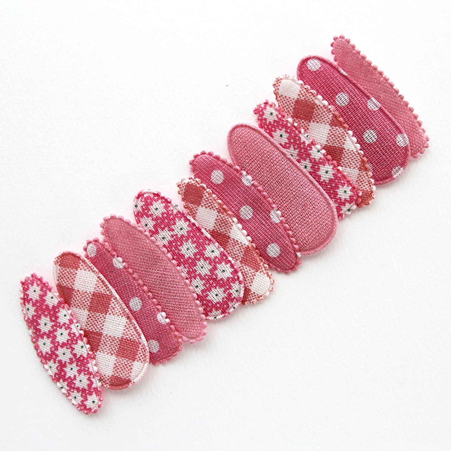 Red Pattern Snap Clip Covers  4pcs