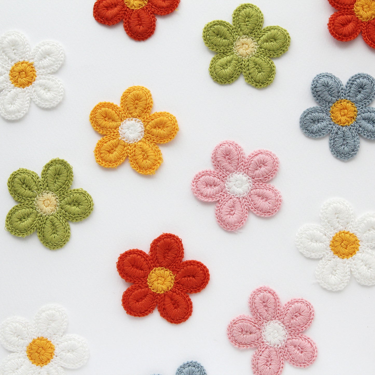 Embroidered Flower Patch 4/10pcs