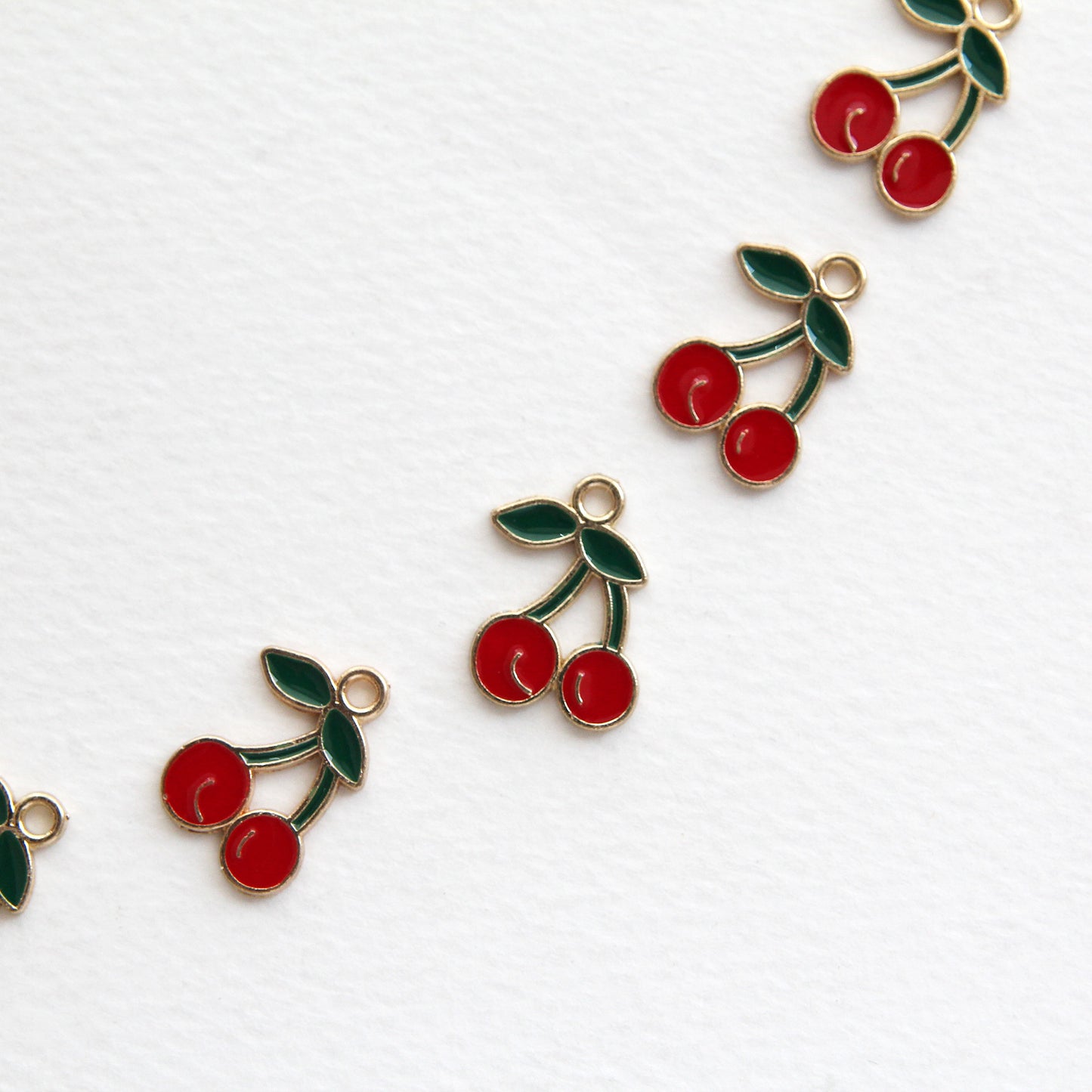 5pcs Enamel Fruit Charms[J524]