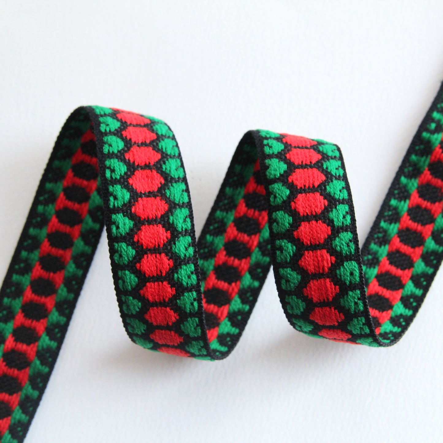 Red Honeycomb  Ribbon 1.06inch(2.7cm) x 2/5/10Yards
