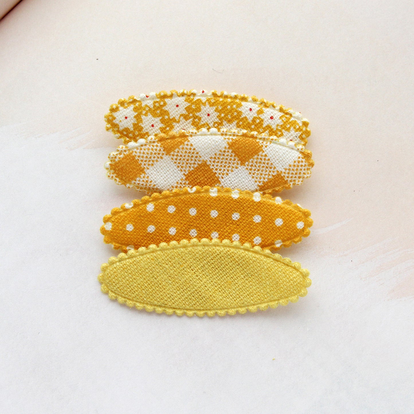 Yellow Snap Clip Covers 4pcs