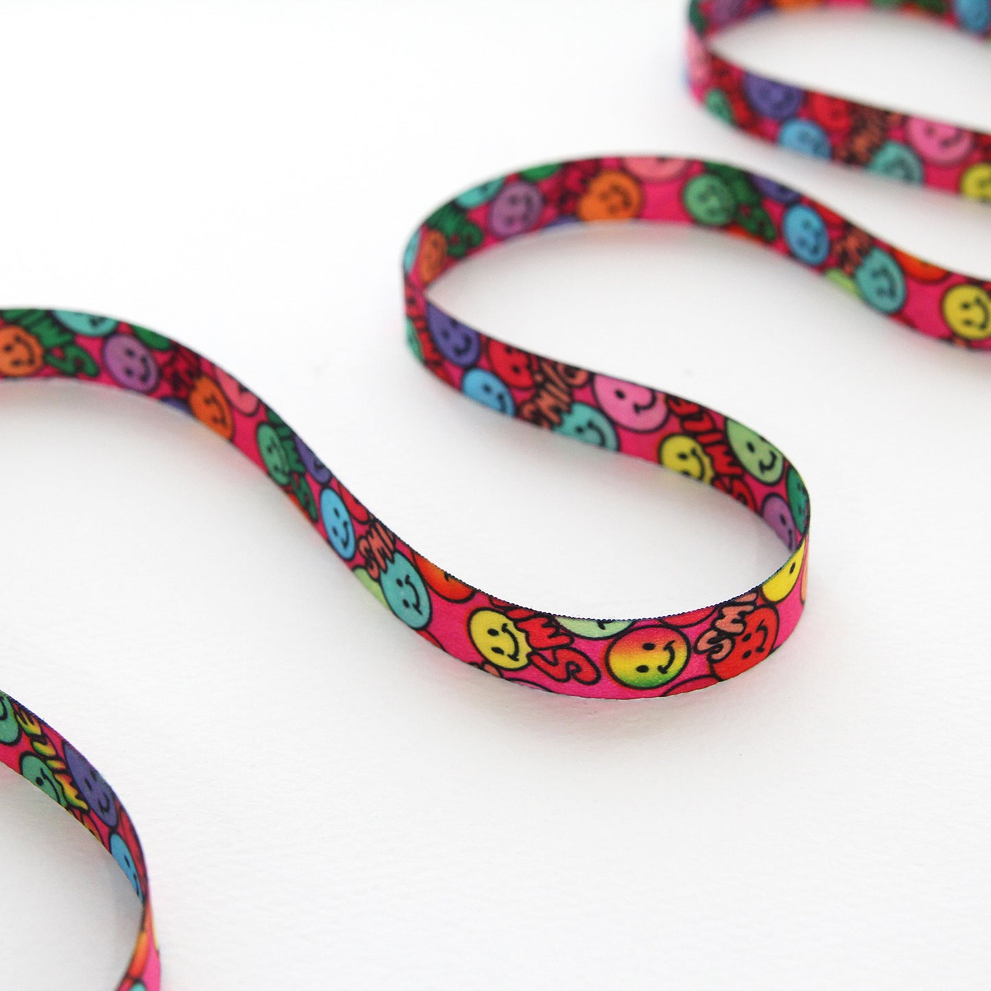 Colorful Smile Pattern Ribbon 0.51inch (1.3cm) x 2/5/10Yards