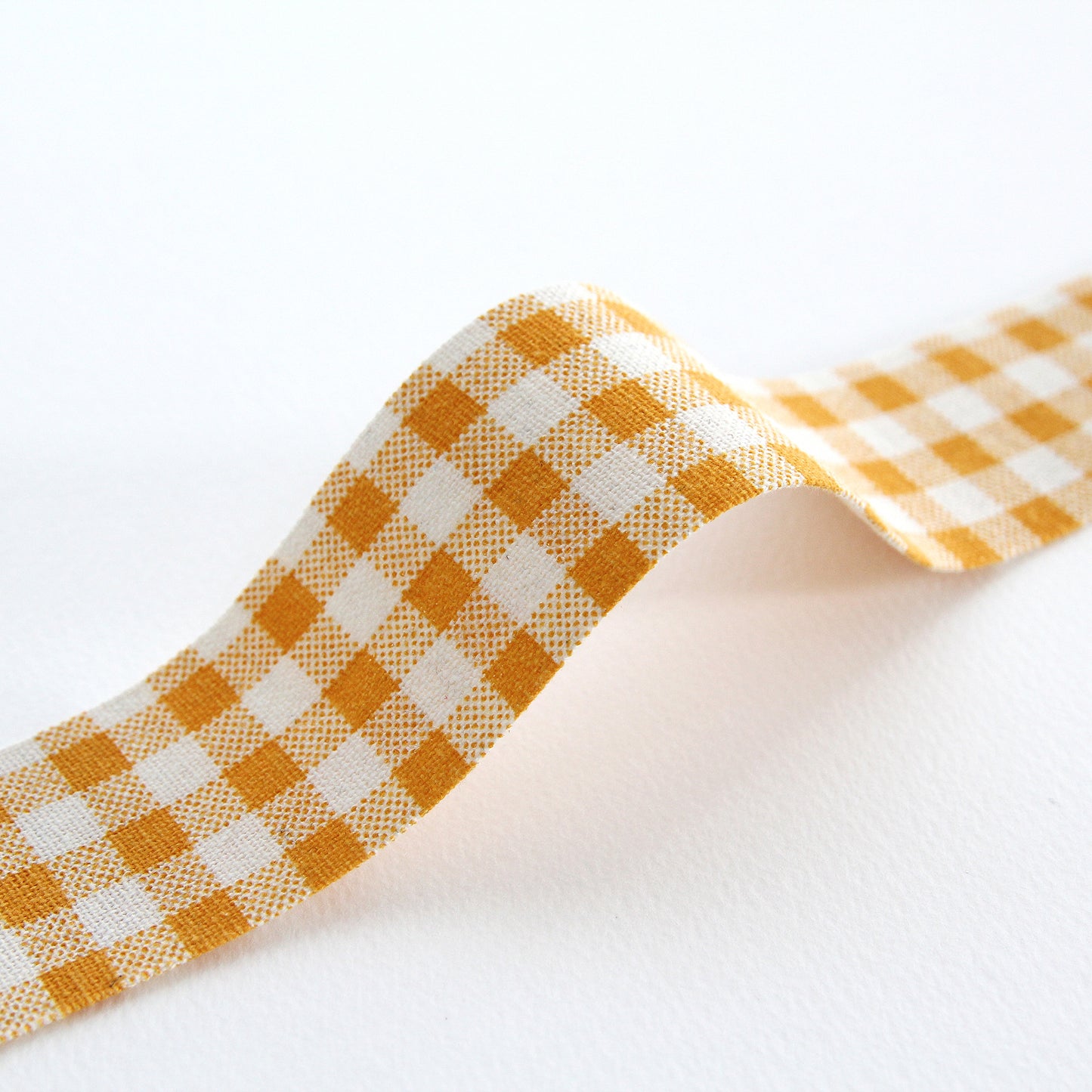 Yellow Check Fabric Ribbon 1.57inch (4cm) x 2/5/10Yards