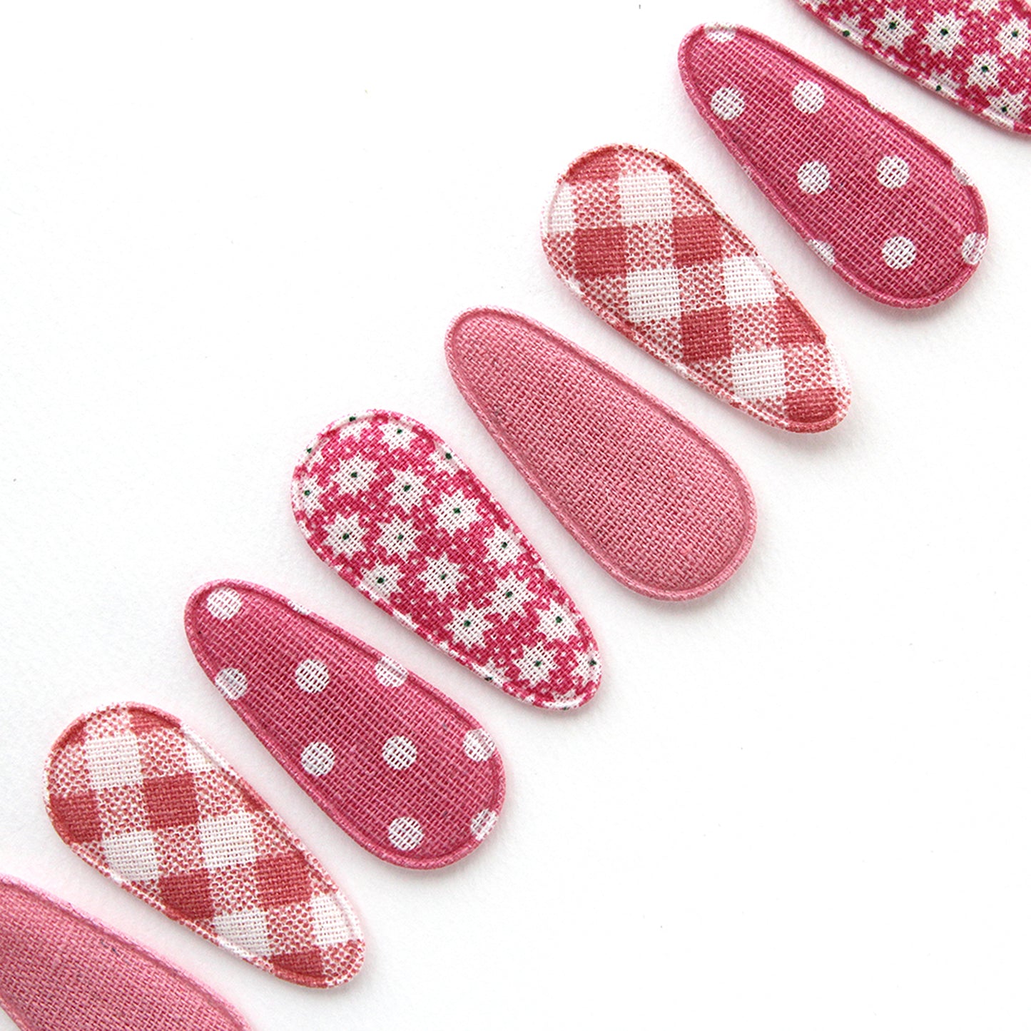 Red Pattern Snap Clip Covers  4pcs