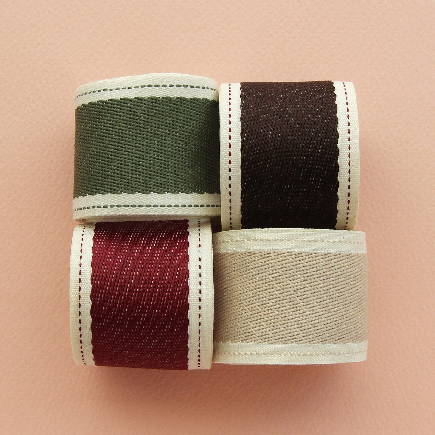 Stitched Edge Elegance Ribbon 1.57inch(4cm) x 2/5/10Yards