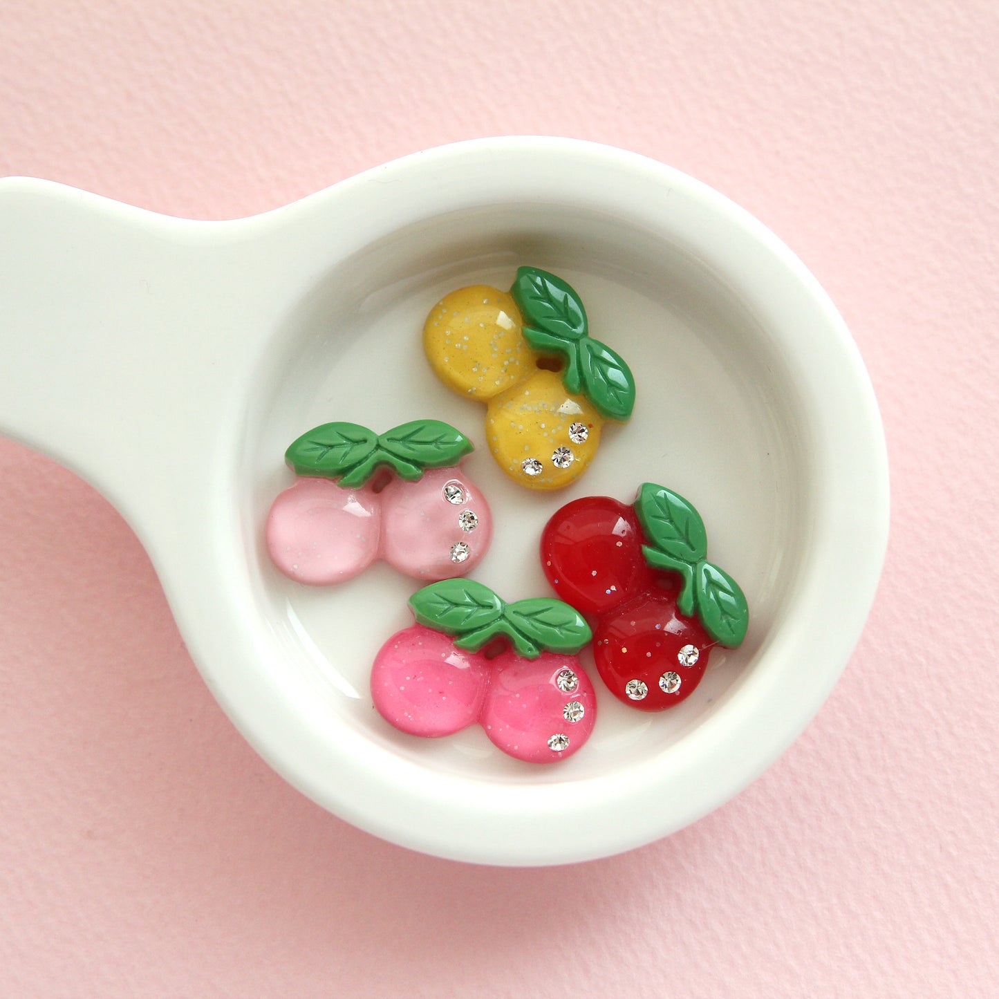 Cherry Cabochons, Hair Accessories, Embellishments 4/10pcs