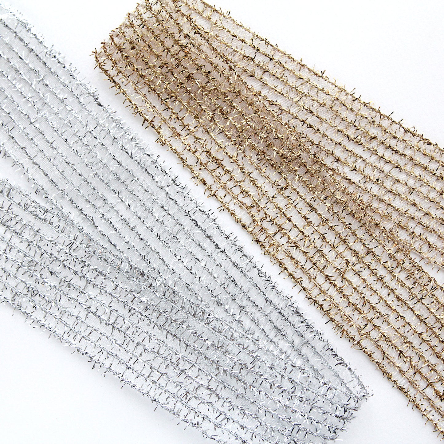 Glitter Stripe Ribbon 0.98/1.57inch (2.5cm/4cm) 2Yards