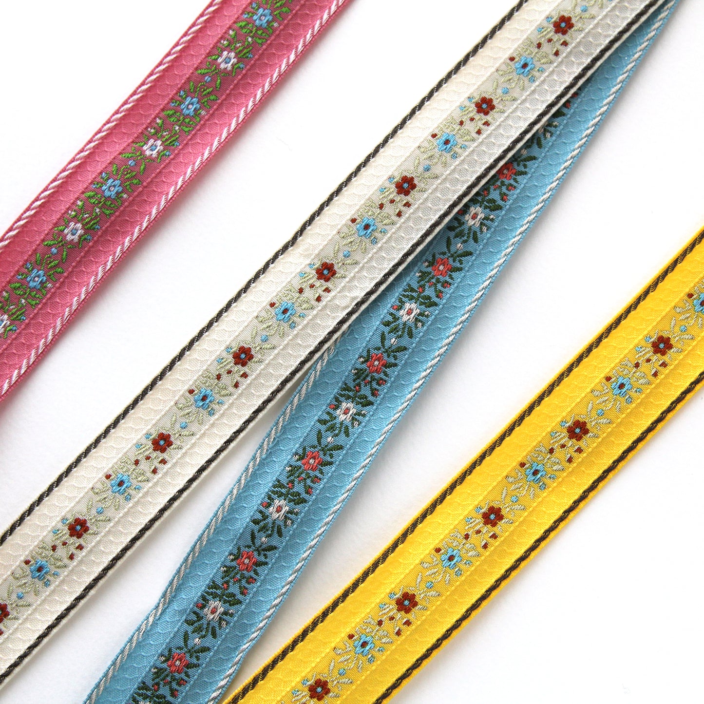 Floral Elegance Jacquard Ribbon 1.06inch (2.7cm) x 2/5/10Yards