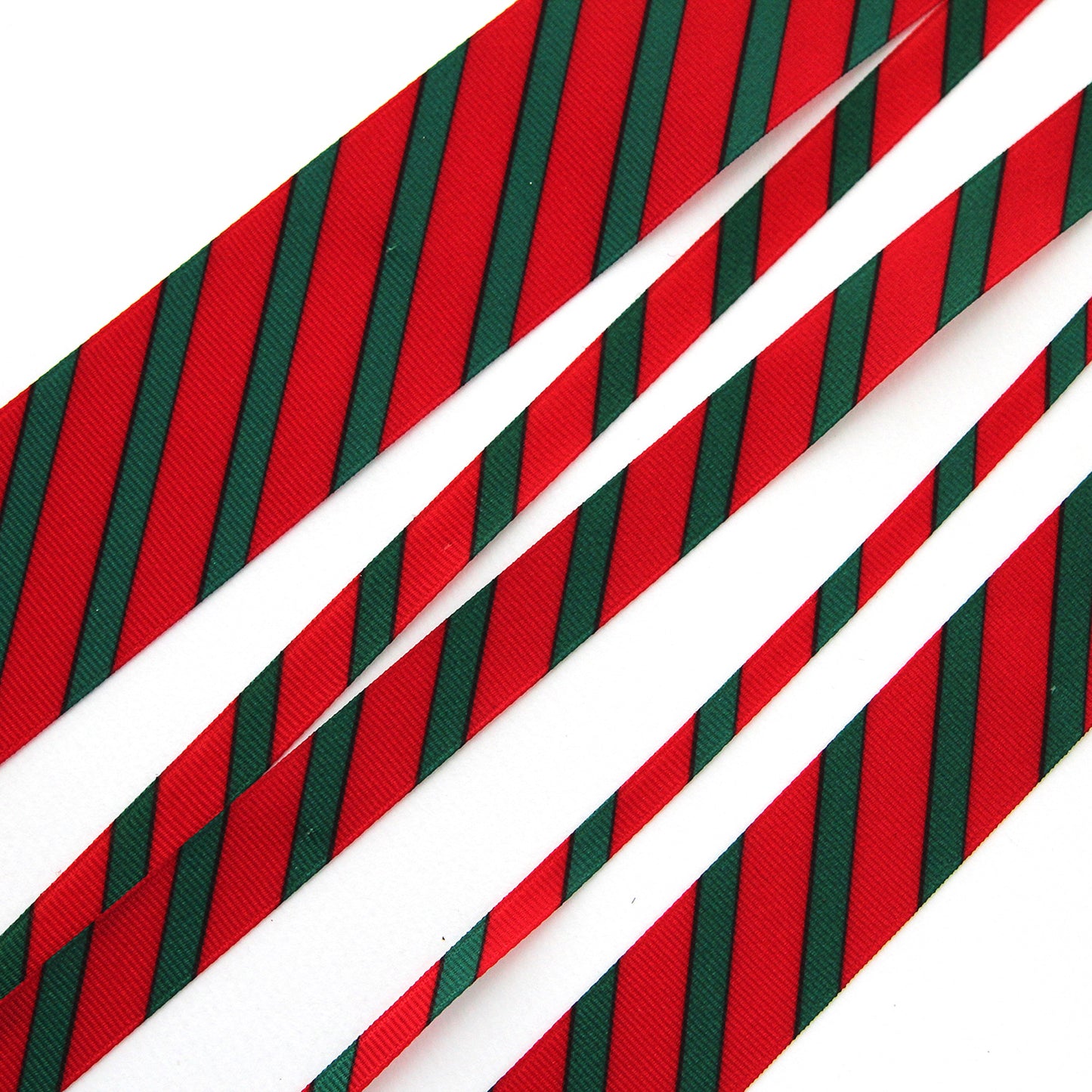 Diagonal Stripe Christmas Ribbon 2/5/10Yards
