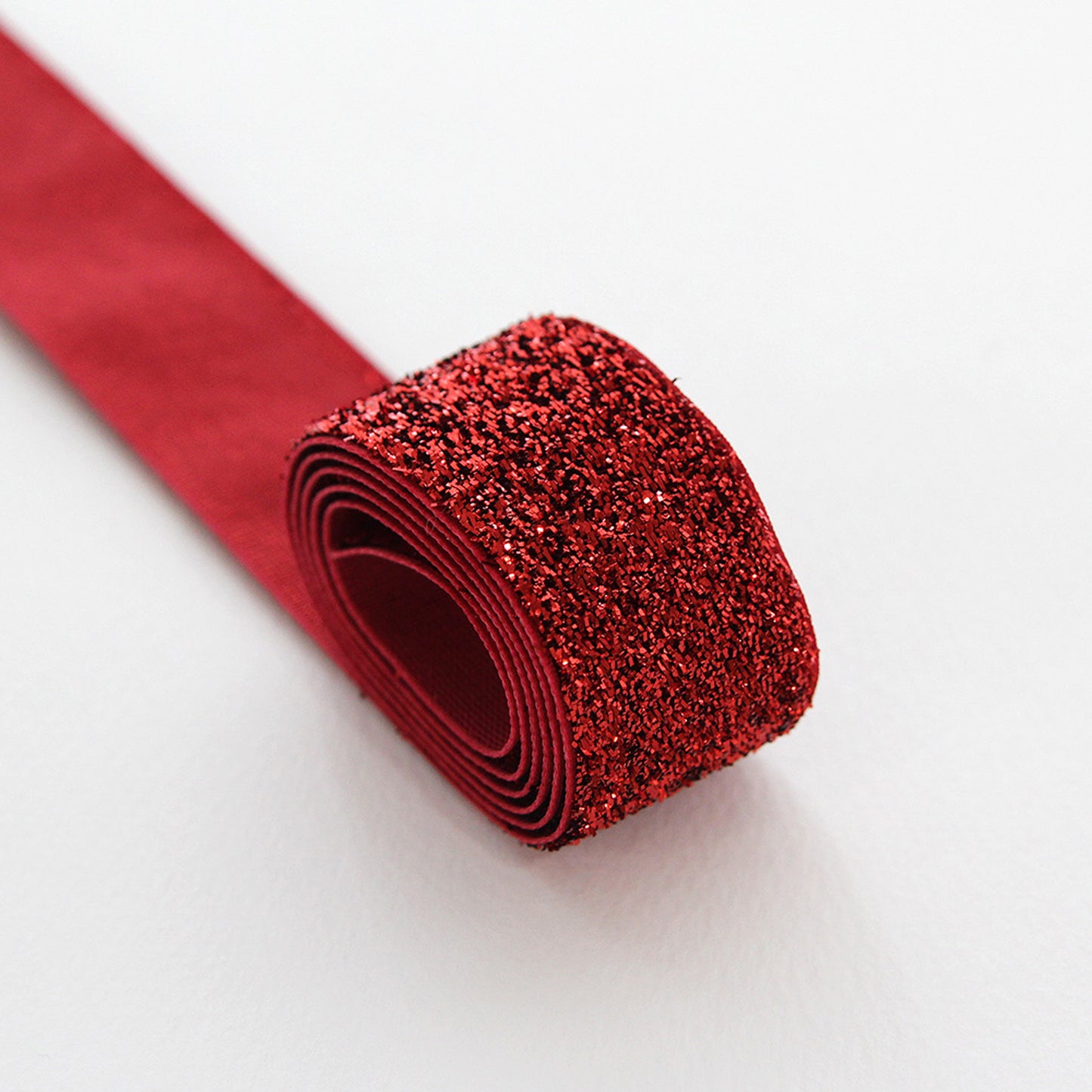 Red Metallic Velvet Ribbon 0.39/1inch (1cm/2.5cm) x 2/5/10Yards