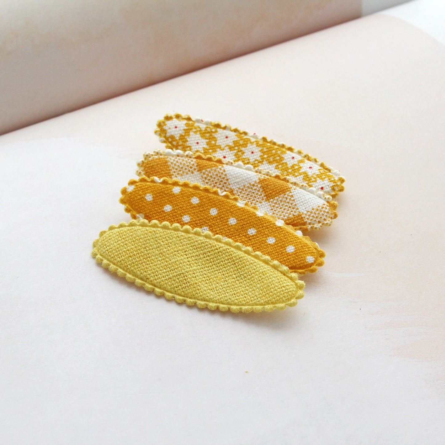 Yellow Snap Clip Covers 4pcs