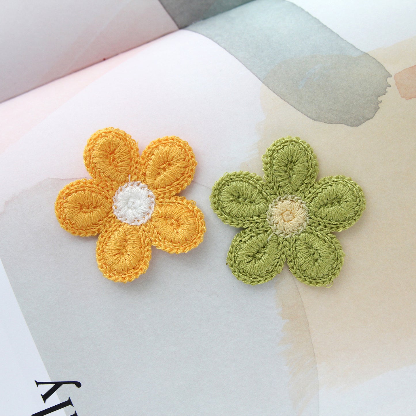 Embroidered Flower Patch 4/10pcs