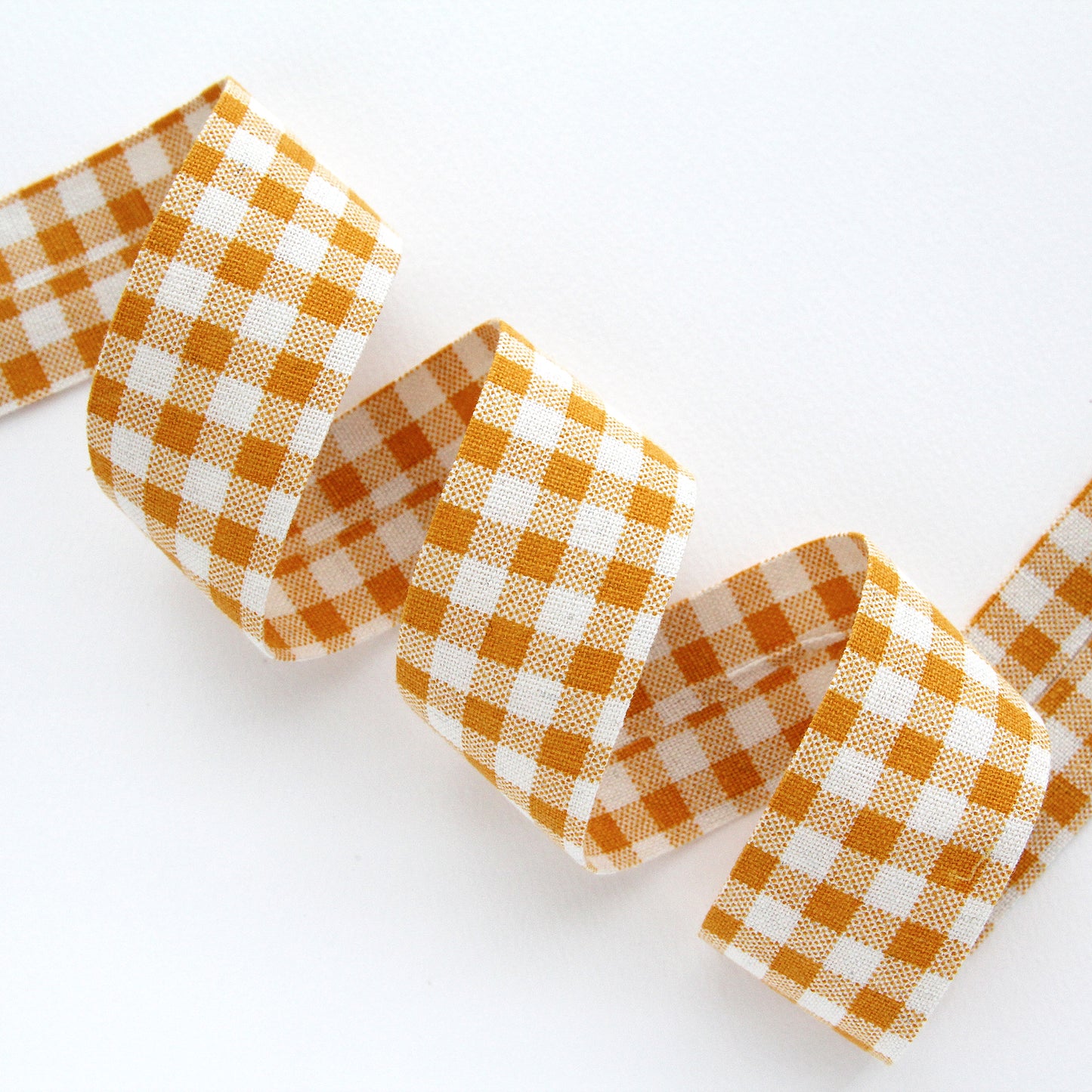 Yellow Check Fabric Ribbon 1.57inch (4cm) x 2/5/10Yards