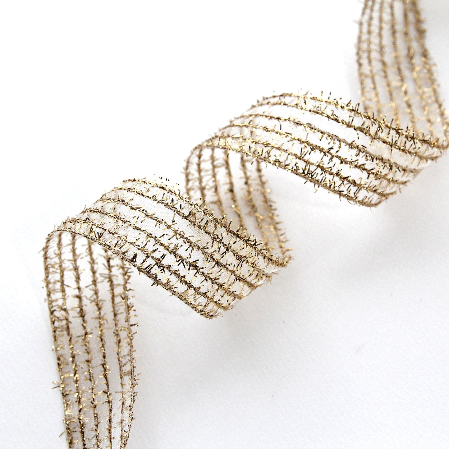 Glitter Stripe Ribbon 0.98/1.57inch (2.5cm/4cm) 2Yards