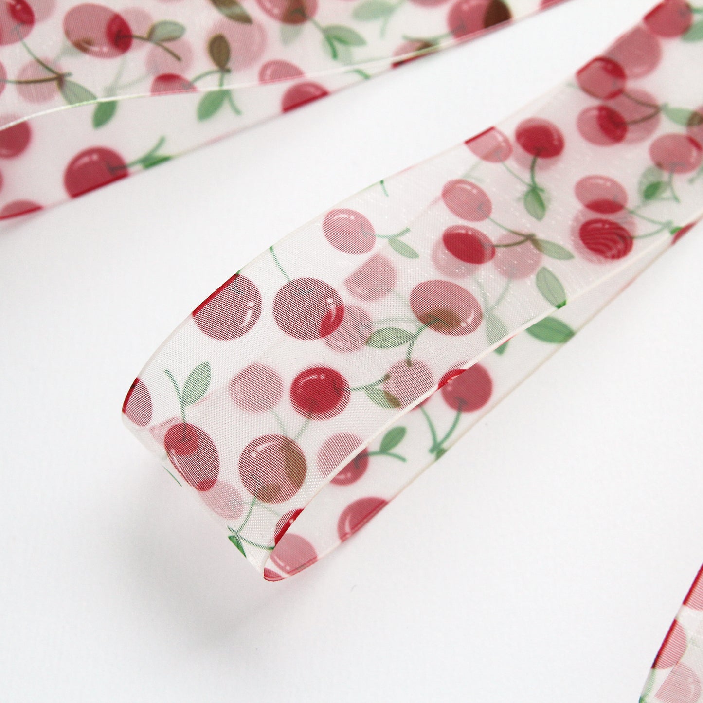 Cherry Organdy Ribbon 2/5/10Yard