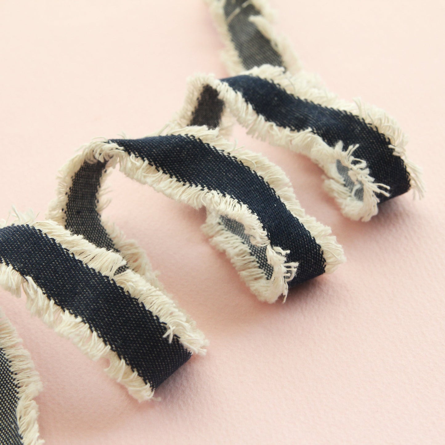 Denim Ribbon Trim with stamens  1.10inch (2.8cm) x 2/5/10Yards