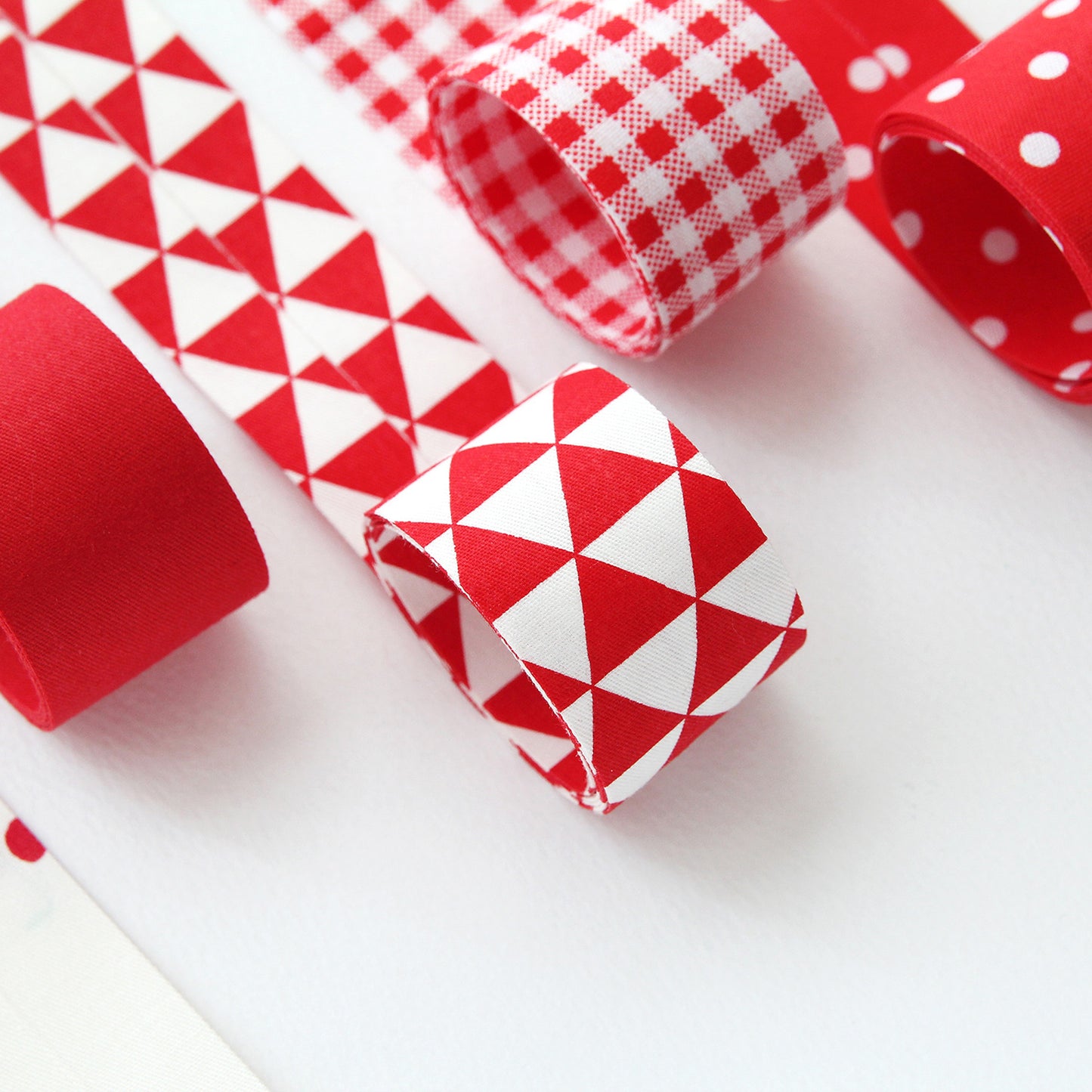 Red Pattern Fabric Ribbon 1.18inch(3cm)x 2/5/10Yards