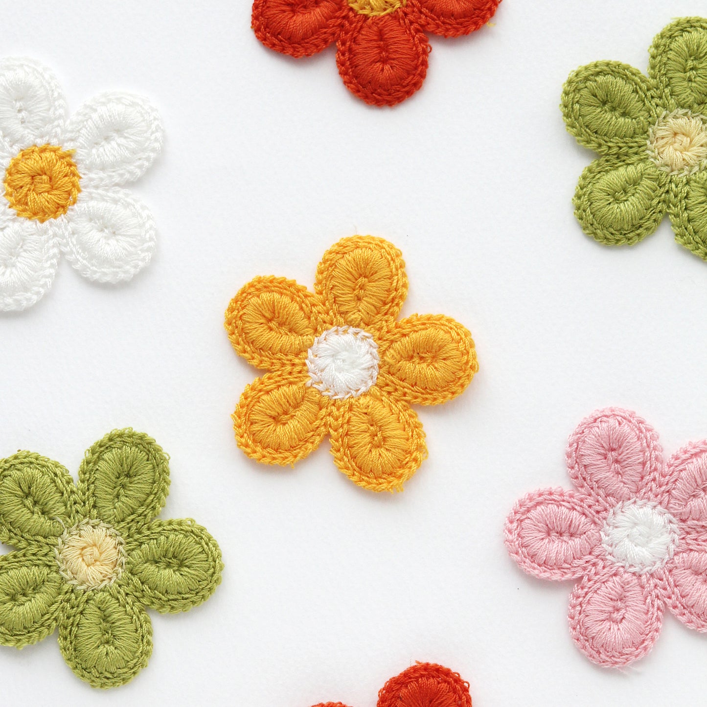 Embroidered Flower Patch 4/10pcs