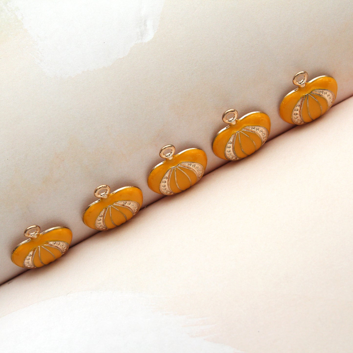Yellow Pumpkin Charms 4/10/30pcs