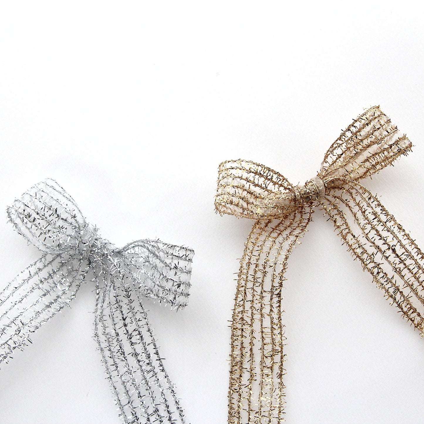 Glitter Stripe Ribbon 0.98/1.57inch (2.5cm/4cm) 2Yards