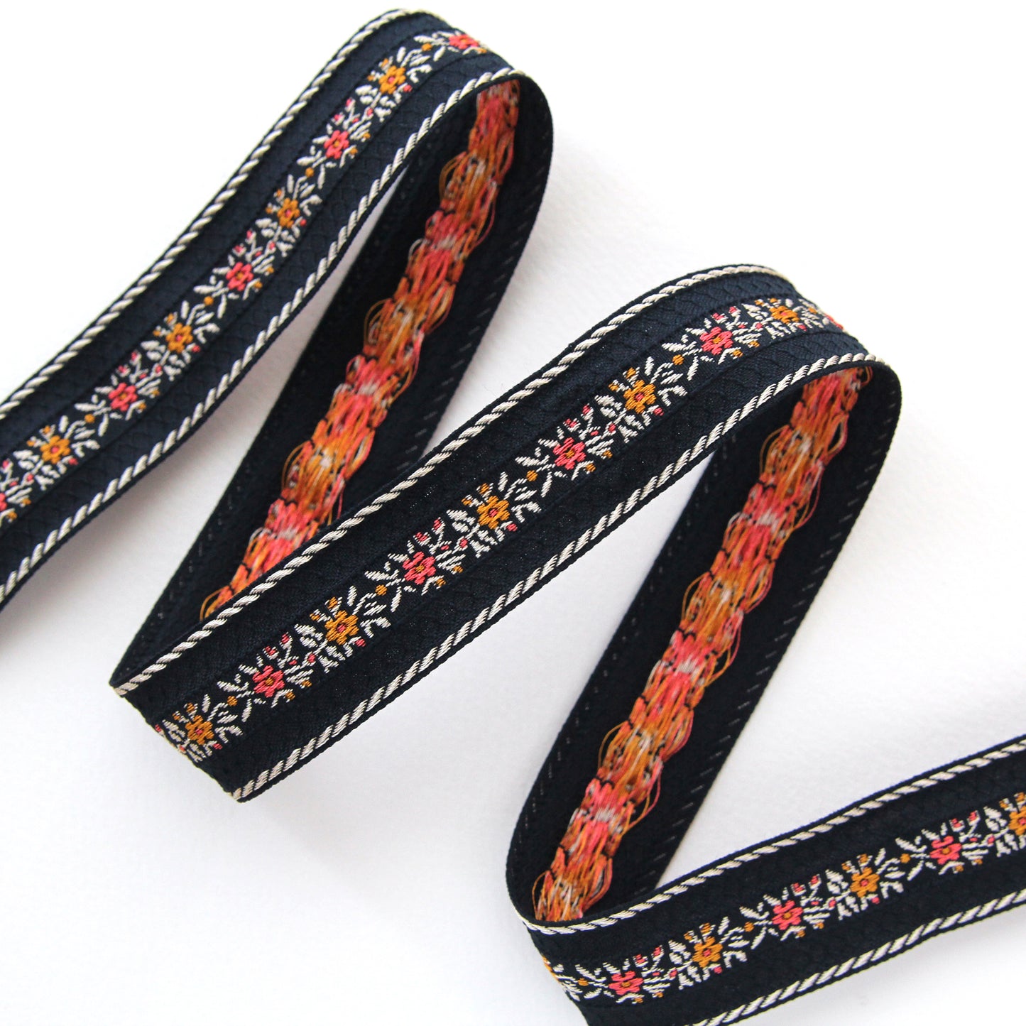 Floral Elegance Jacquard Ribbon 1.06inch (2.7cm) x 2/5/10Yards
