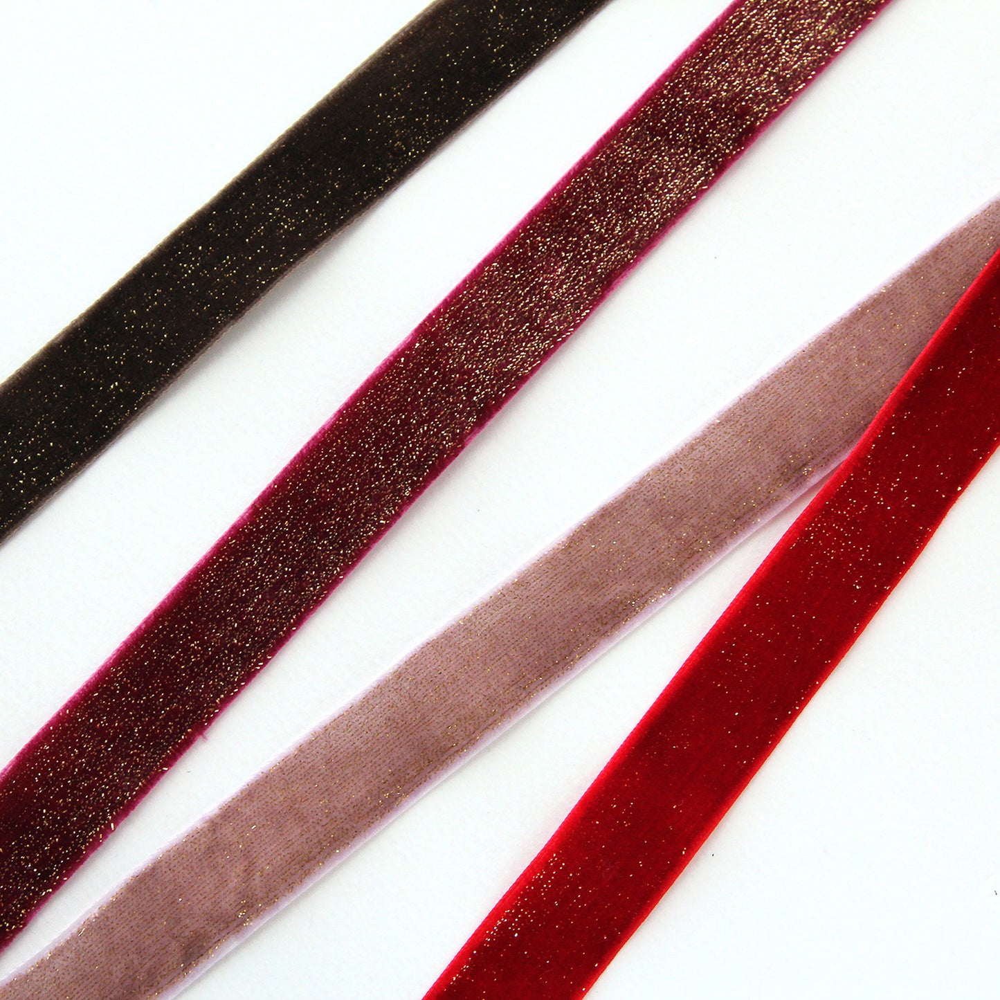 Velvet Ribbon with golden pearls 0.78inch (2cm)x 2/5/10Yards