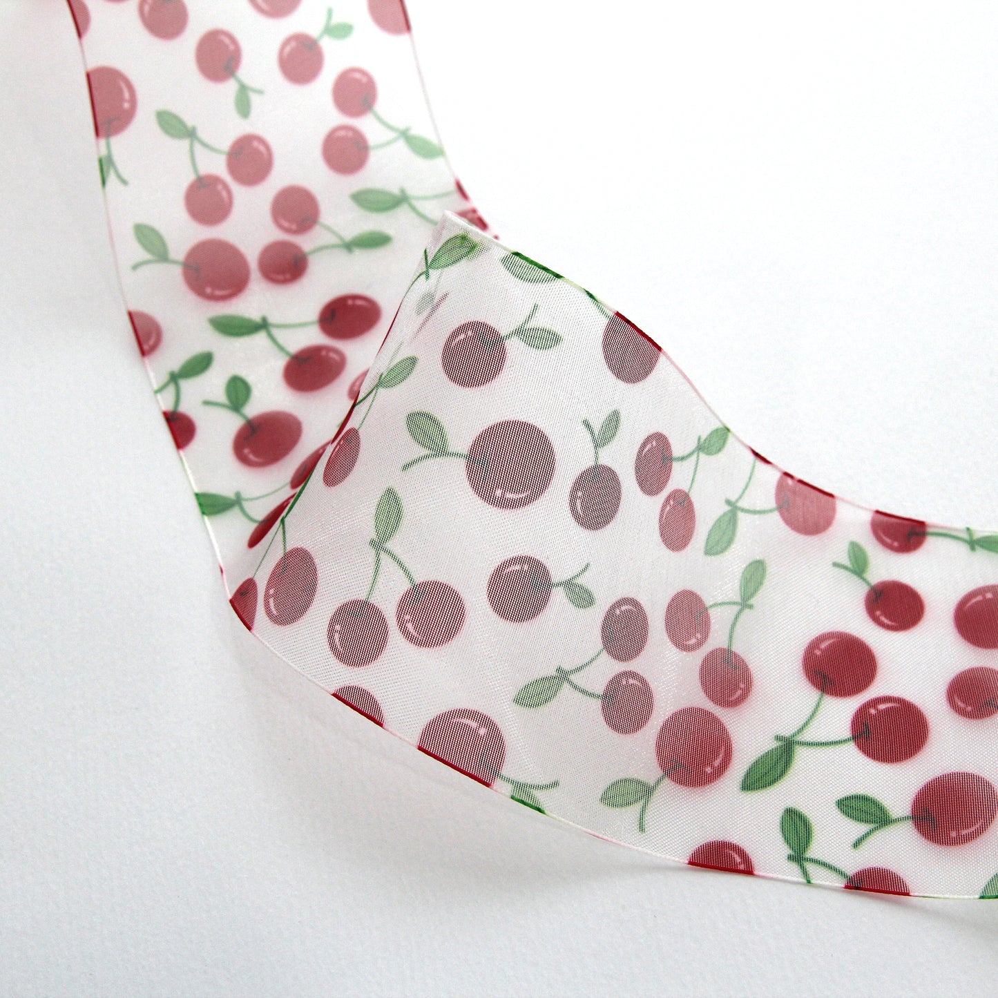 Cherry Organdy Ribbon 2/5/10Yard