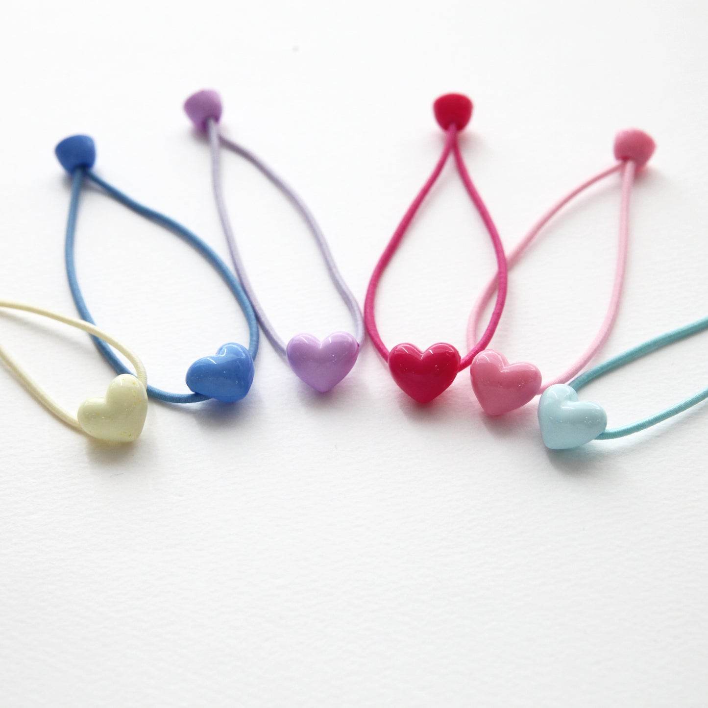 4/10pcs Heart Shape Hair Bobbles, Hair Tie[G28]