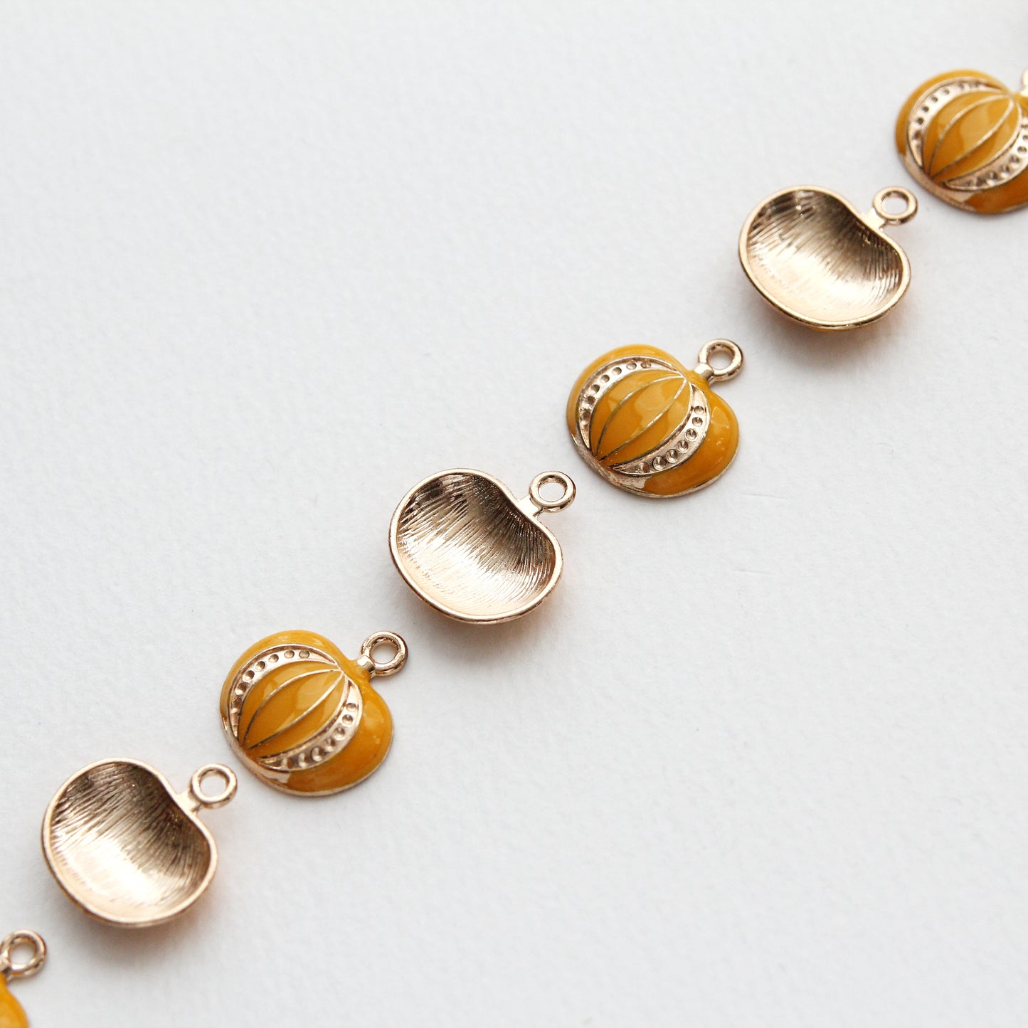 Yellow Pumpkin Charms 4/10/30pcs