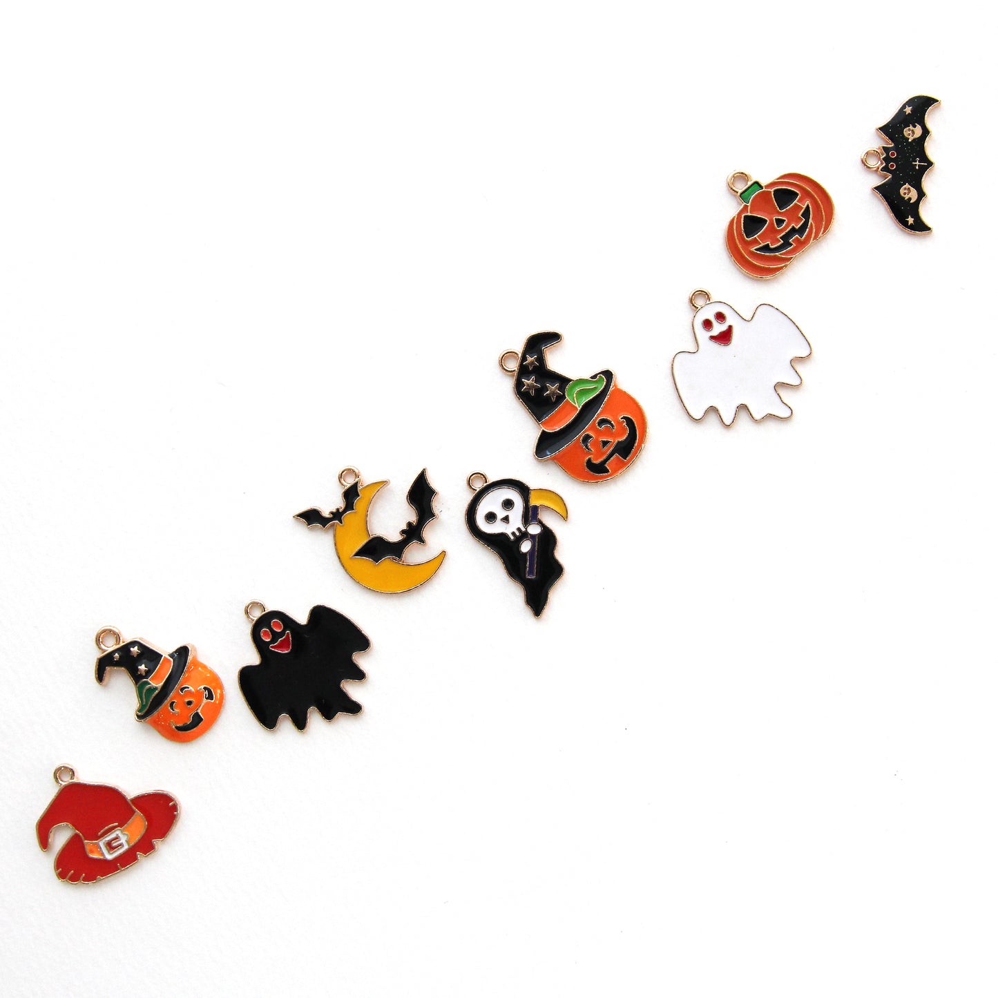 Halloween enamel charms 4/10/30pcs