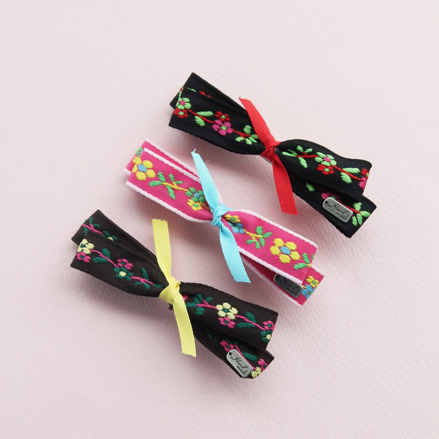Wild Flower Embroidered Jacquard Ribbon 0.59inch (1.5cm) x 2/5/10Yards