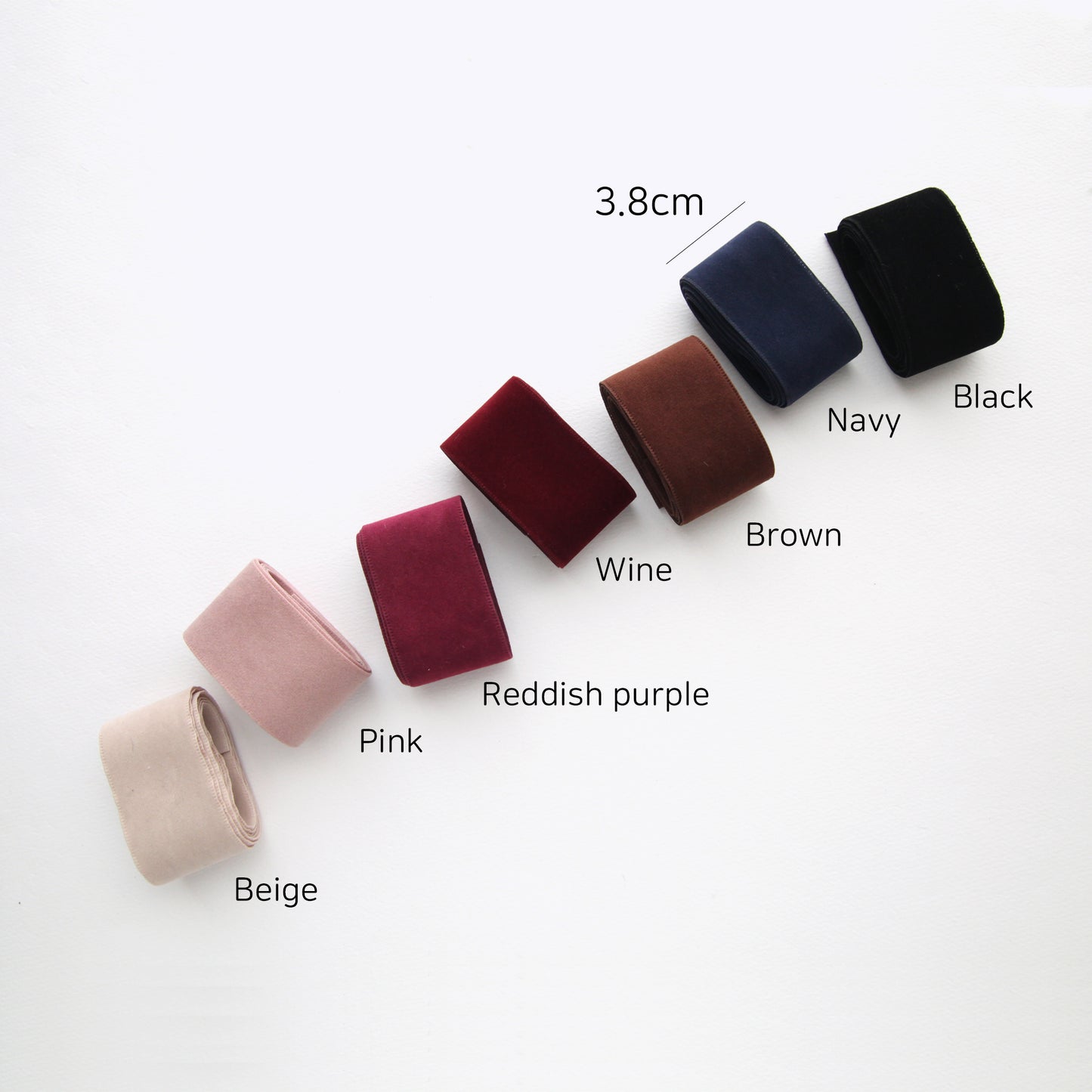 Suede Ribbon 1.49inch (3.8cm) x 2/5/10Yards