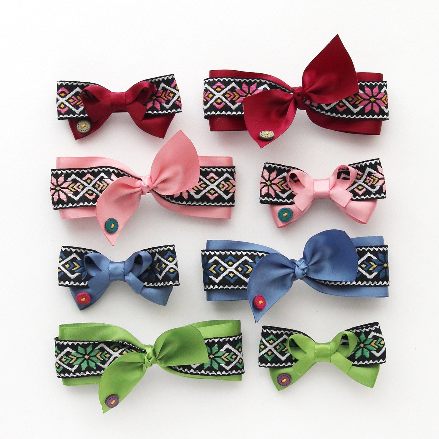Ethnic Patterned Embroidered Jacquard Ribbon 0.98inch (2.5cm) x 2/5/10Yards