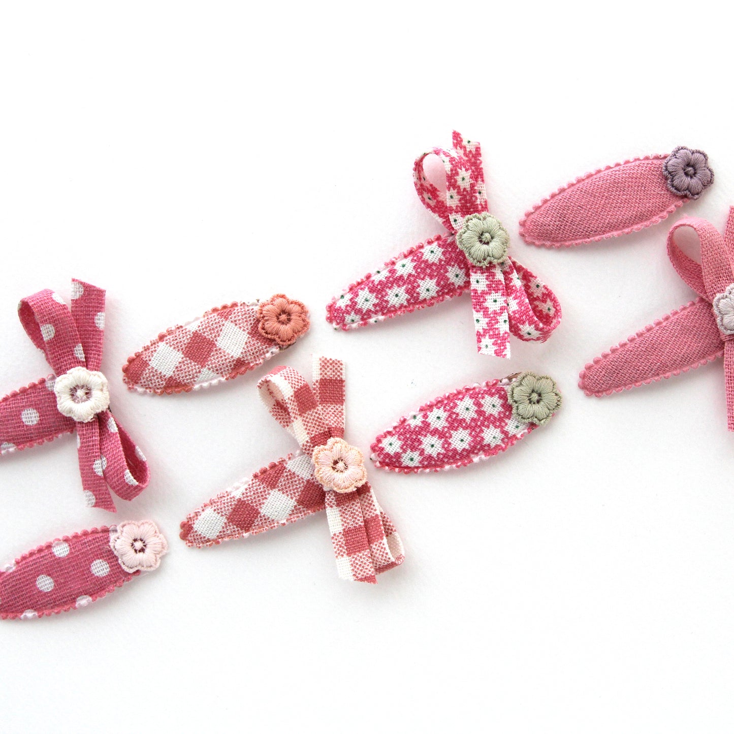 Red Pattern Snap Clip Covers  4pcs
