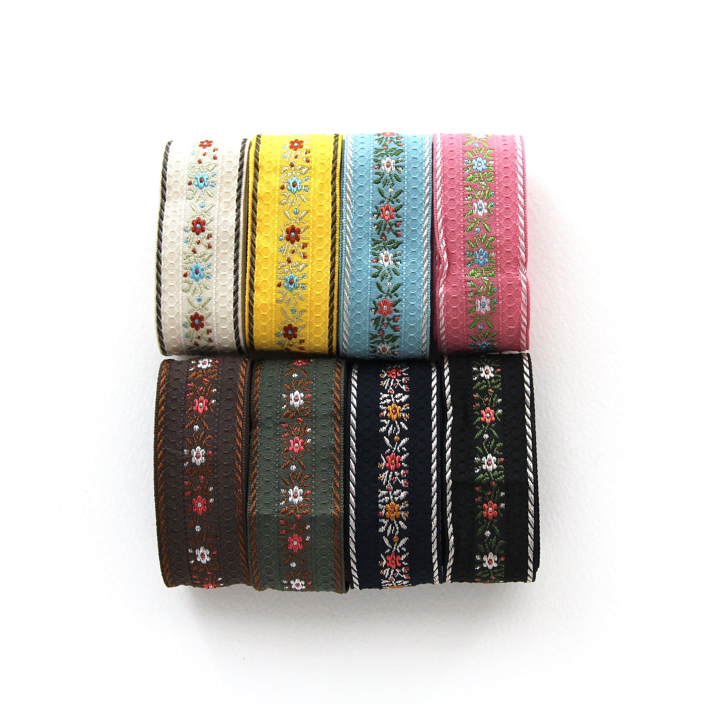 Floral Elegance Jacquard Ribbon 1.06inch (2.7cm) x 2/5/10Yards