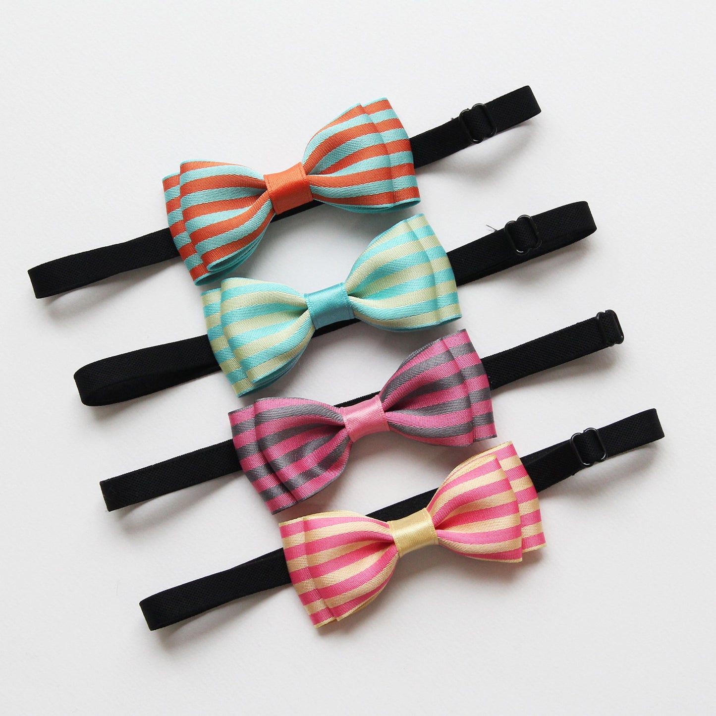 Striped Elegance Ribbon 0.98/1.57inch (2.5cm/4cm) x 2Yards