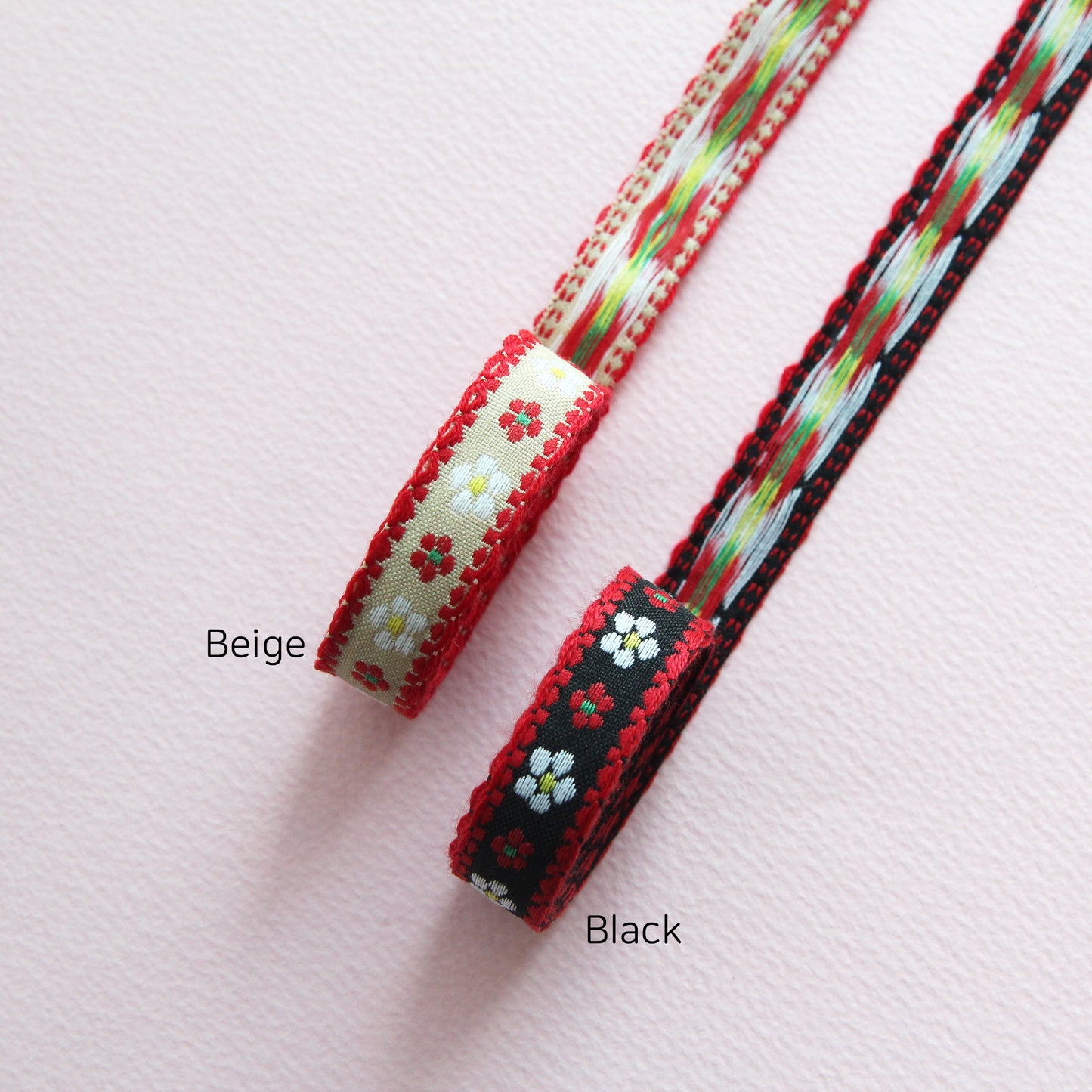Daisy Flower Embroidery Ribbon 0.51inch (1.3cm) x 2/5/10Yards