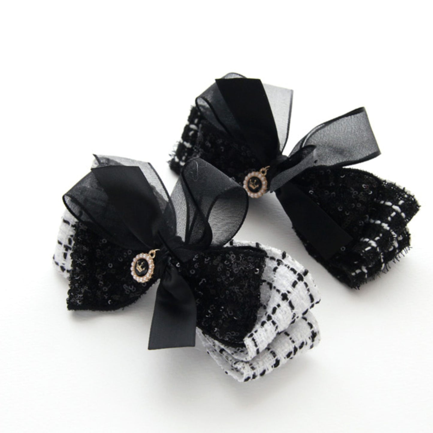 Grid Tweed Hair Accessories