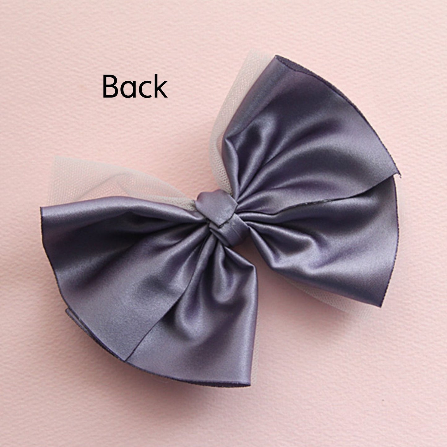 Satin and Mesh Dual-Layer Bow