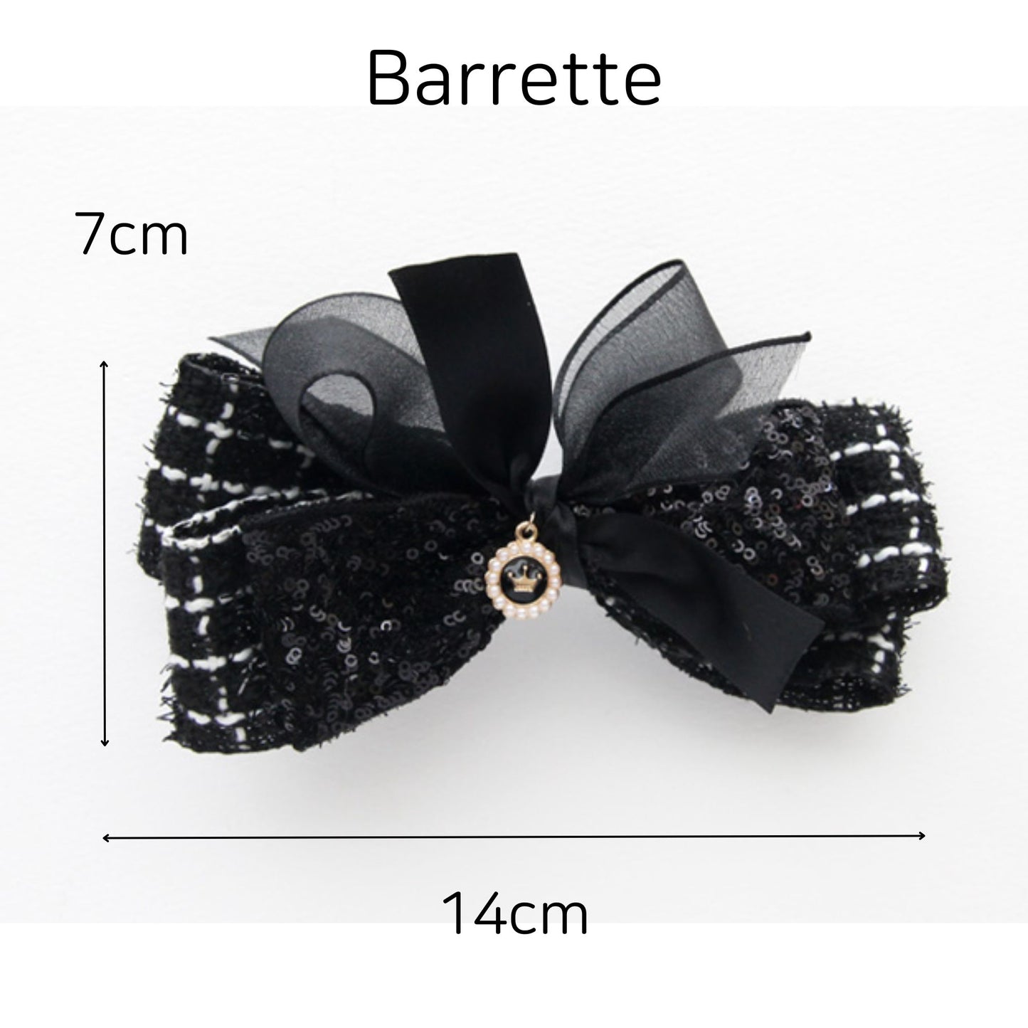 Grid Tweed Hair Accessories