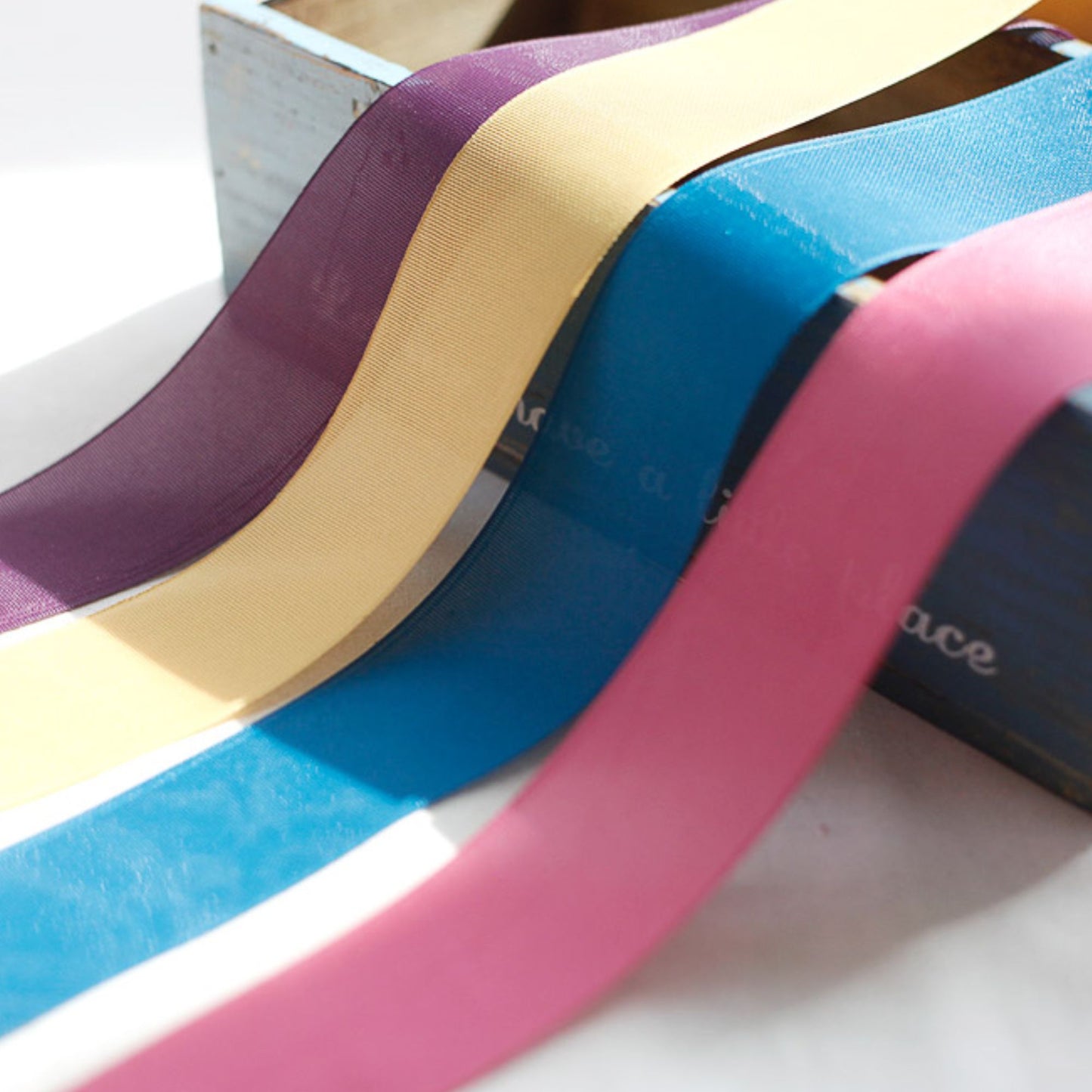 Multiple Colors Organdy Ribbon 0.98/1.57inch (2.5cm/4cm) x 2Yards
