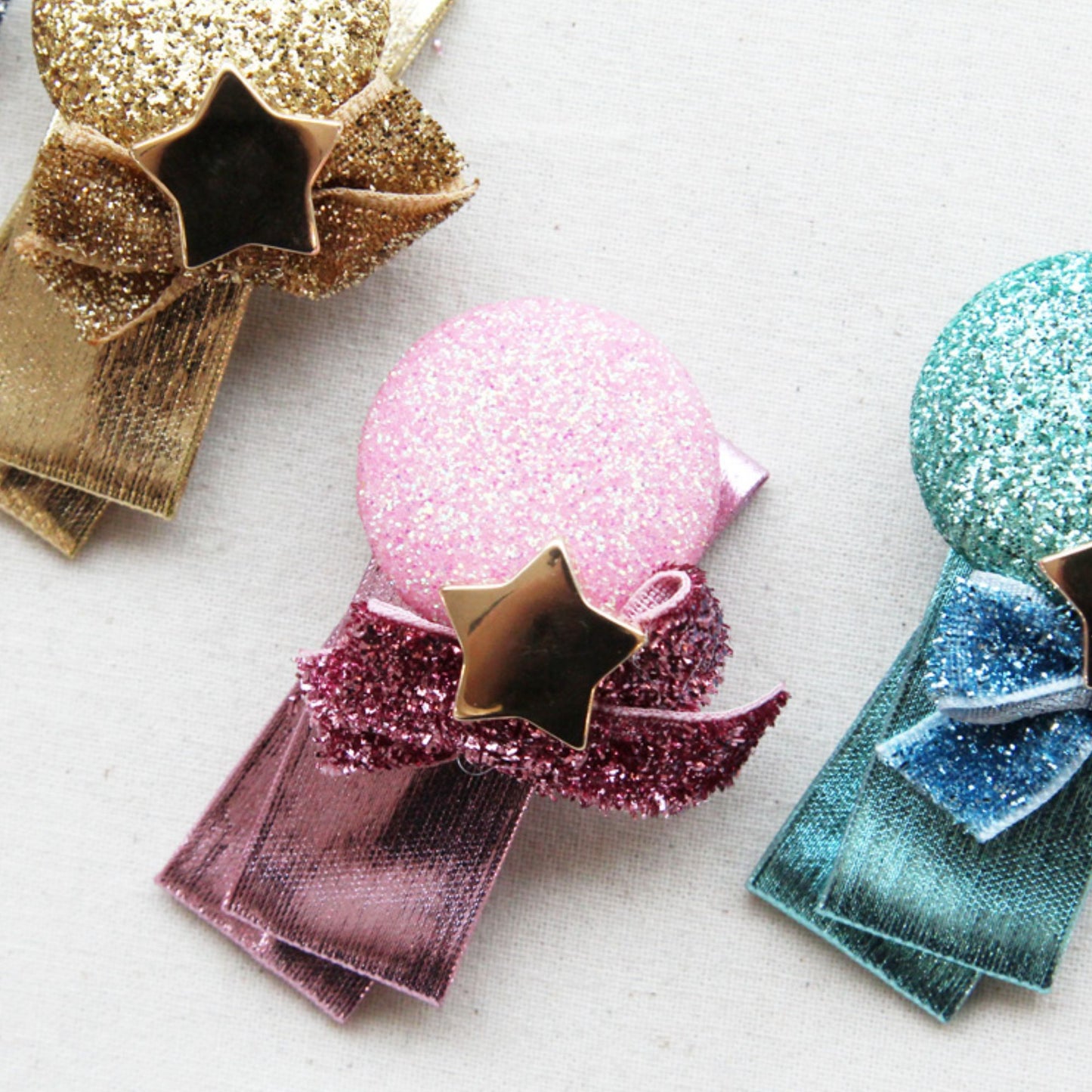 Shine Mirror Fabric Ribbon 0.39inch(1cm), 0.78inch(2cm)x 2Yards