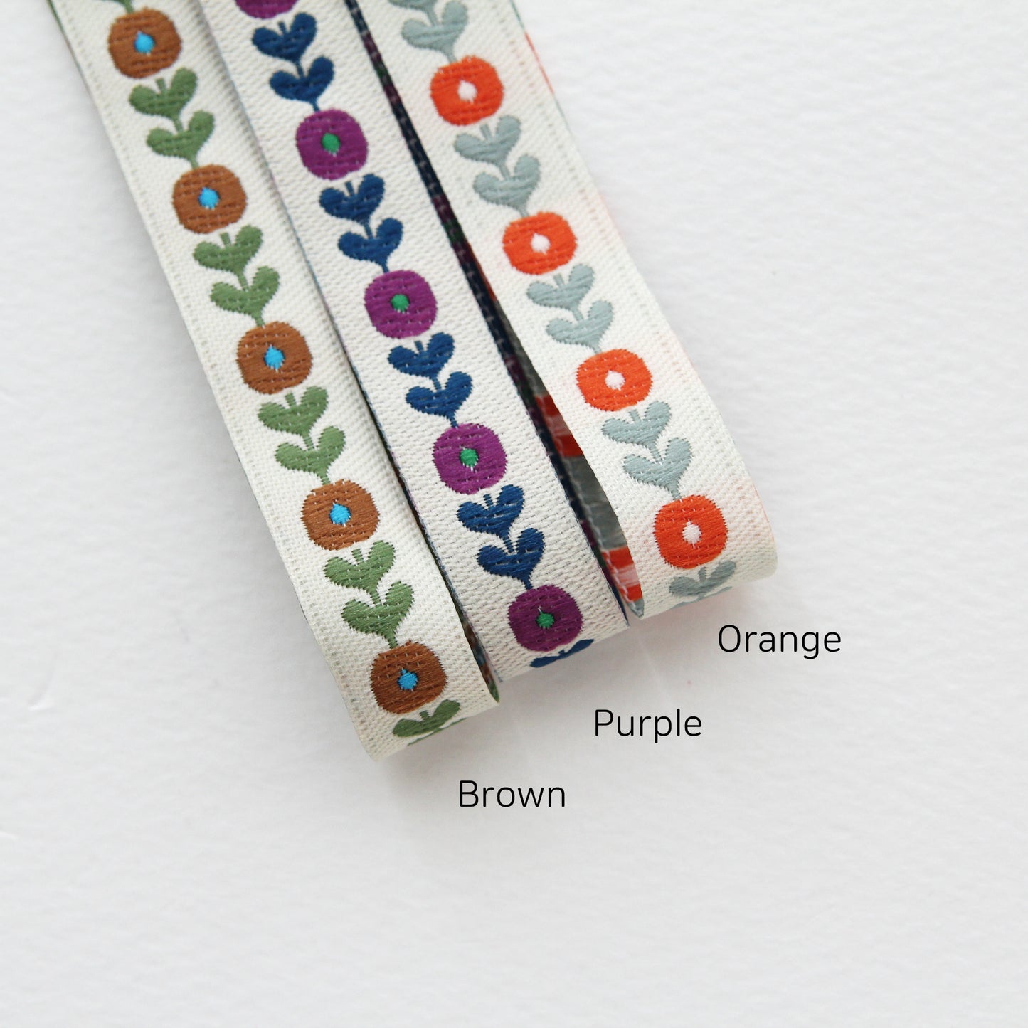 Flower Jacquard Ribbon Trim Embroidered Sewing Trim Craft 0.47inch (1.2cm) x 2/5/10Yards