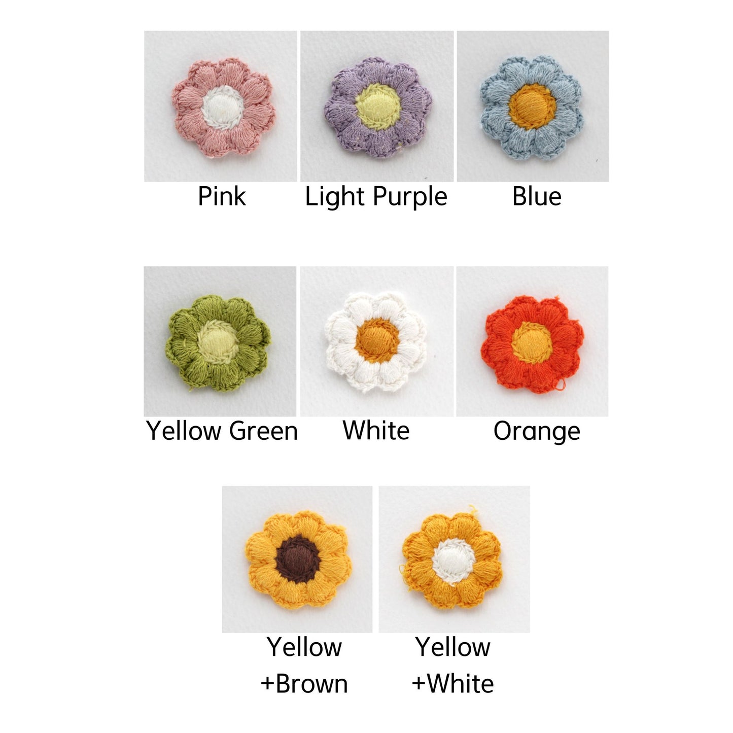 5pcs Blossom Embroidered Embellishments[P307]