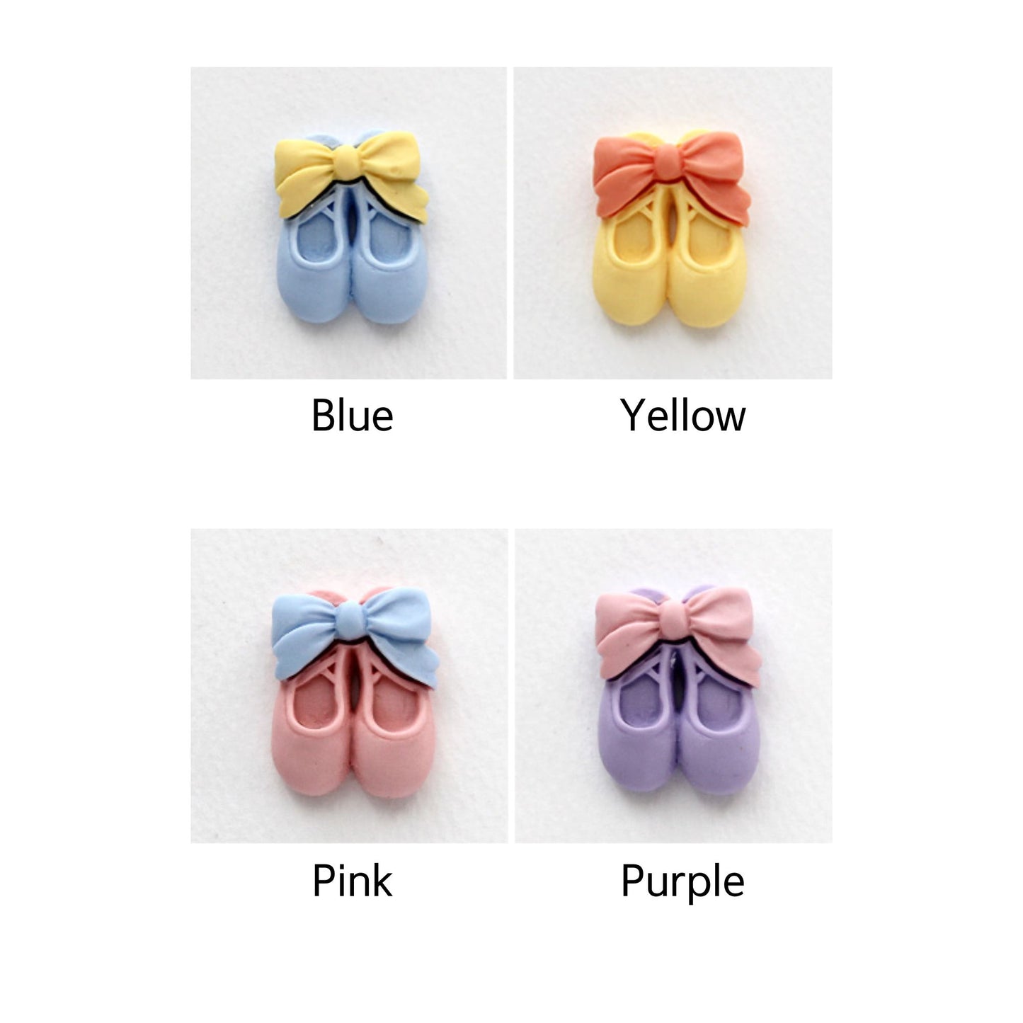 4/10pcs Ballet Shoes Cabochons, Hairclip DIY Supplies [P398]