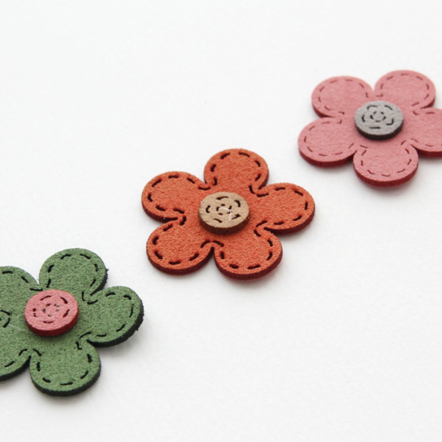 4pcs Colorful Suede Blossoms embellishments[P411]