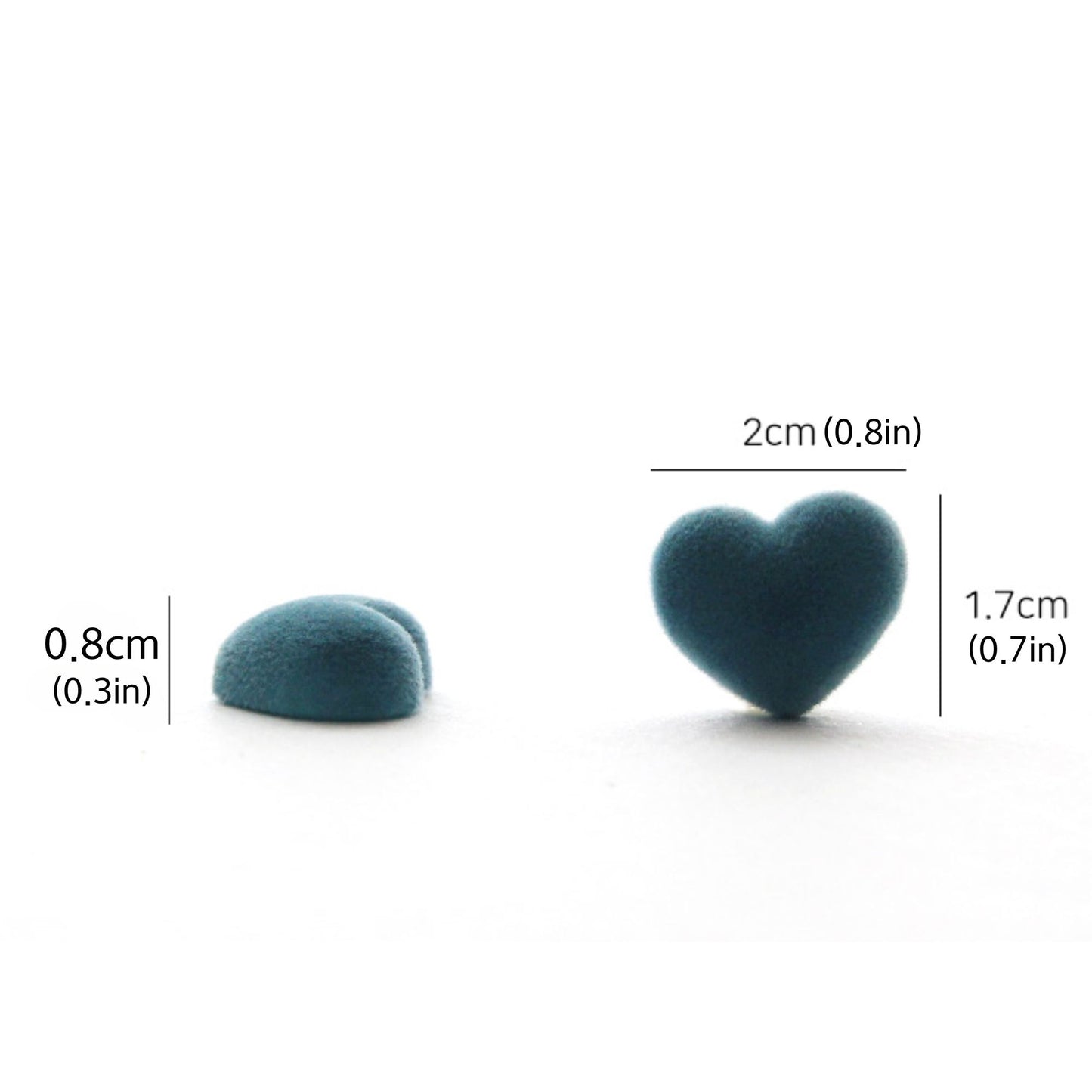 5pcs Amour Suede Half Hearts [P488]