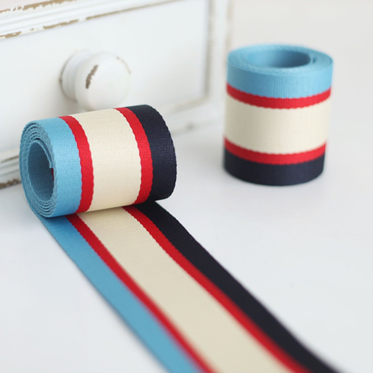 Sky Stripe Ribbon 1.96inch(5cm)x 2/5/10Yards