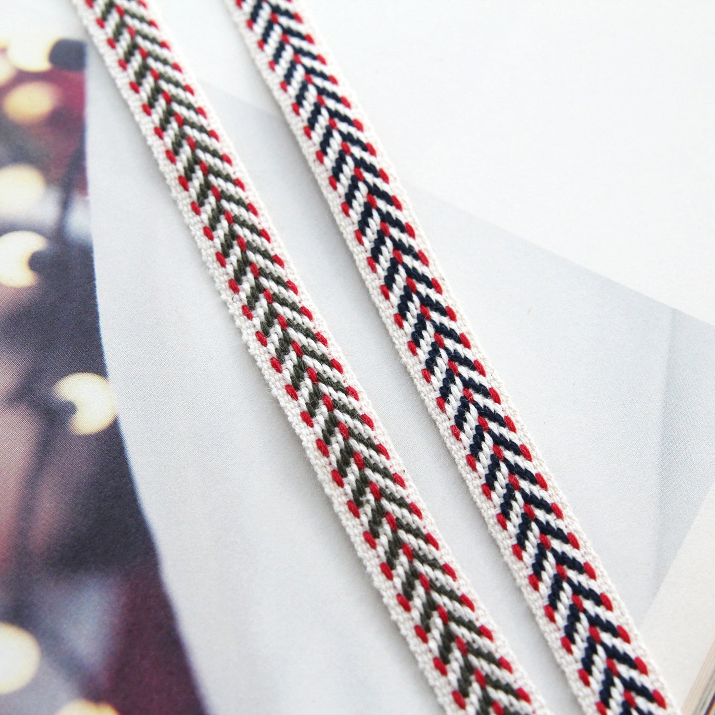Jacquard Ribbon Woven Trim Ribbon 0.39inch (1cm) x 2/5/10Yards